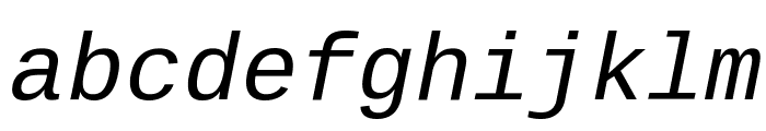 Cousine Italic Font LOWERCASE