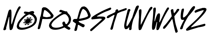 Covid-19 Contagion Italic Font UPPERCASE