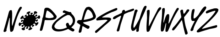 Covid-19 Contagion Italic Font LOWERCASE