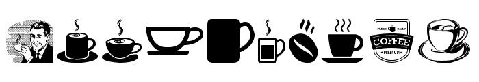 coffee icons Font OTHER CHARS