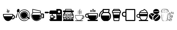 coffee icons Font UPPERCASE