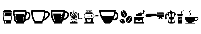 coffee icons Font LOWERCASE