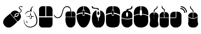 computer mouse Font UPPERCASE