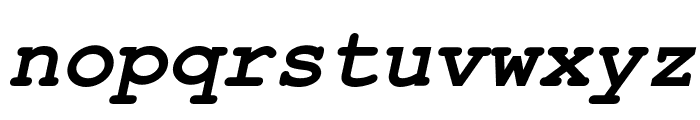 Courier New Bold Italic Font LOWERCASE
