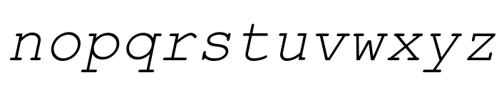 Courier New Italic Font LOWERCASE