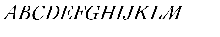 Cochin Roman Italic Font UPPERCASE