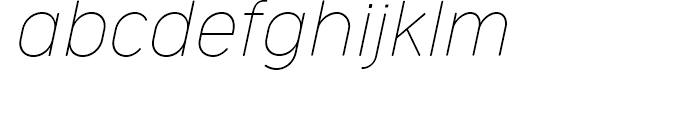 Cocogoose Narrows Thin Italic Font LOWERCASE