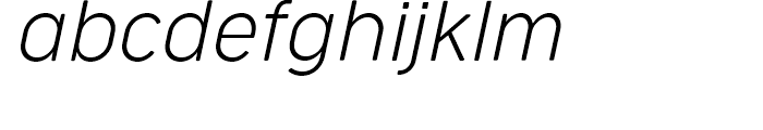 Cocogoose Narrows Ultra Light Italic Font LOWERCASE