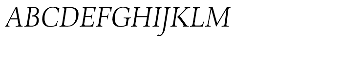Combi Serif Light Oblique Font UPPERCASE