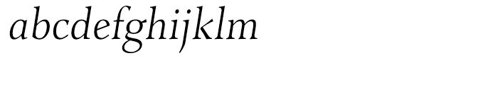 Combi Serif Light Oblique Font LOWERCASE