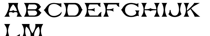 Concave Extended Regular Font UPPERCASE