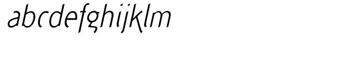 Concept Sans Condensed Light Italic Font LOWERCASE