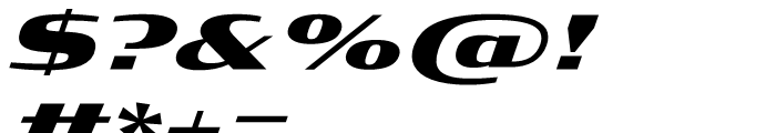 Condor Extended Black Italic Font OTHER CHARS