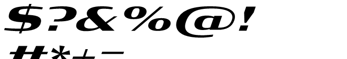 Condor Extended Bold Italic Font OTHER CHARS