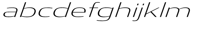 Condor Extended Extra Light Italic Font LOWERCASE