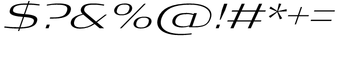 Condor Extended Light Italic Font OTHER CHARS