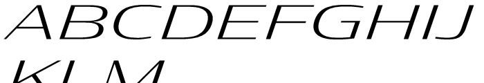 Condor Extended Light Italic Font UPPERCASE