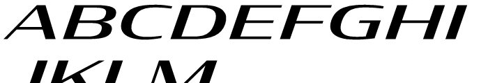 Condor Extended Medium Italic Font UPPERCASE