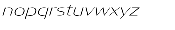 Condor Wide Extra Light Italic Font LOWERCASE