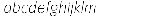 Congress Sans Extra Light Italic Font LOWERCASE