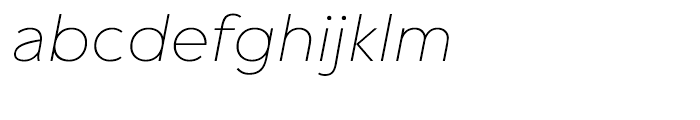 Contax 36 Thin Italic Font LOWERCASE