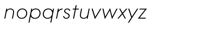 Contax 46 Light Italic Font LOWERCASE