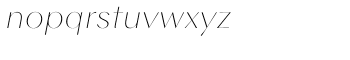 Contax Sans 26 Ultra Thin Italic Font LOWERCASE