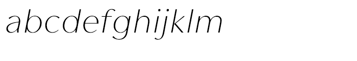 Contax Sans 36 Thin Italic Font LOWERCASE
