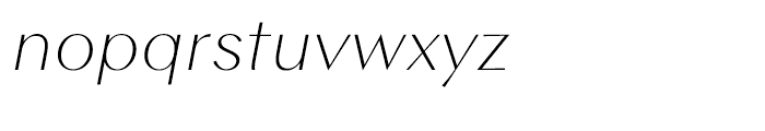 Contax Sans 36 Thin Italic Font LOWERCASE