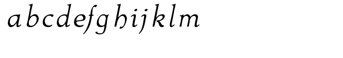 Contenu Book Italic Font LOWERCASE