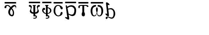 Coptic Alphabet Regular Font OTHER CHARS