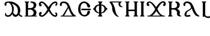 Coptic Alphabet Regular Font UPPERCASE