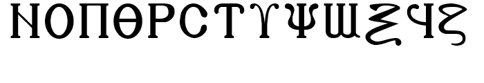 Coptic Alphabet Regular Font UPPERCASE