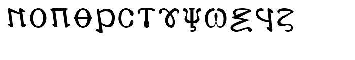 Coptic Alphabet Regular Font LOWERCASE