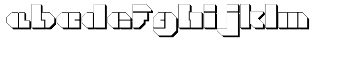 Cor Ten Open Fat Extruded Font LOWERCASE