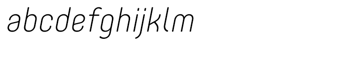 Core Mellow 25 ExtraLight Italic Font LOWERCASE