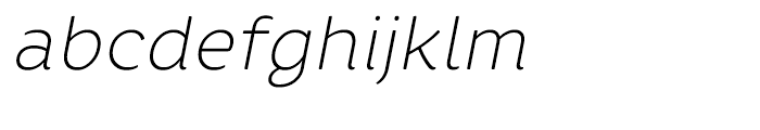 Core Rhino 25 Thin Italic Font LOWERCASE