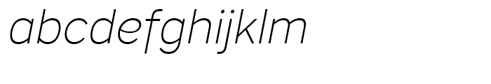 Core Sans A 25 ExtraLight Italic Font LOWERCASE