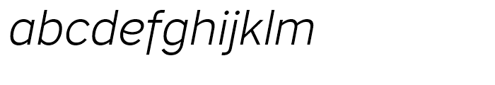 Core Sans A 35 Light Italic Font LOWERCASE