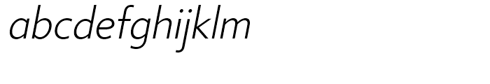 Core Sans B 25 Light Italic Font LOWERCASE