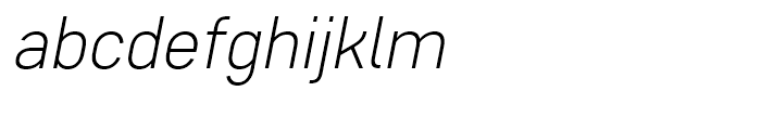 Core Sans D 25 Light Italic Font LOWERCASE