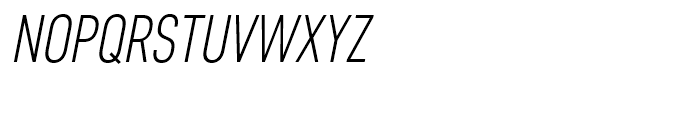 Core Sans D 27 Condensed Light Italic Font UPPERCASE