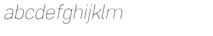 Core Sans DS 15 Thin Italic Font LOWERCASE
