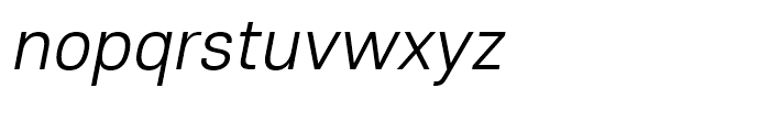 Core Sans E 35 Light Italic Font LOWERCASE