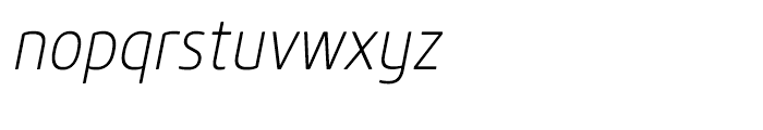 Core Sans M 27 Condensed ExtraLight Italic Font LOWERCASE