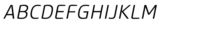 Core Sans M 35 Light Italic Font UPPERCASE