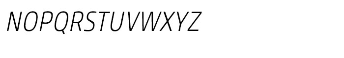 Core Sans M SC 27 Condensed ExtraLight Italic Font LOWERCASE