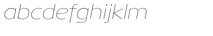 Core Sans N 13 ExtraThin Italic Font LOWERCASE