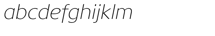 Core Sans N 25 ExtraLight Italic Font LOWERCASE