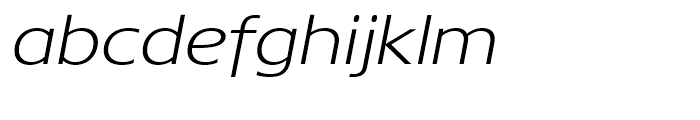 Core Sans N 33 ExtraLight Italic Font LOWERCASE